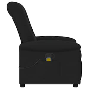 Masážní polohovací křeslo černé textil - obrázek 4