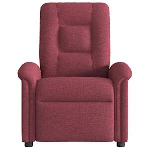 Masážní polohovací křeslo vínové textil - obrázek 3
