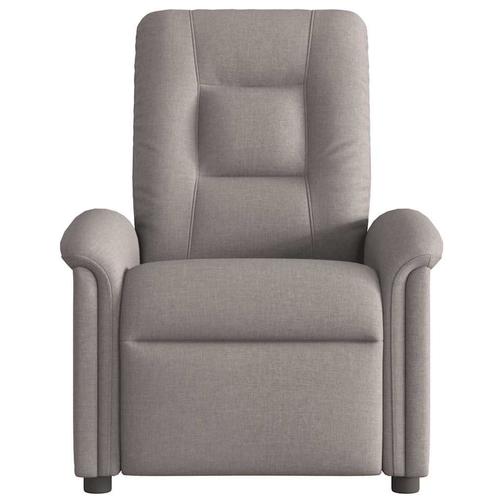 vidaXL Massagestoel verstelbaar stof taupe afbeelding