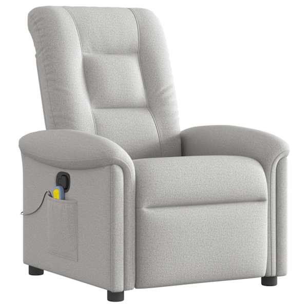 vidaXL Massage Recliner Tool Cloud Grey Fabric