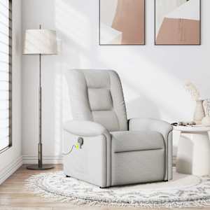 Masažni naslanjač sivo blago