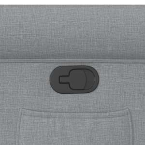 Polohovací křeslo světle šedé textil - obrázek 6