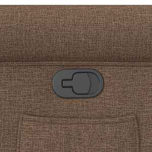 Polohovací křeslo hnědé textil - obrázek 6