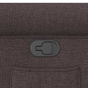 Polohovací křeslo tmavě hnědé textil - obrázek 7