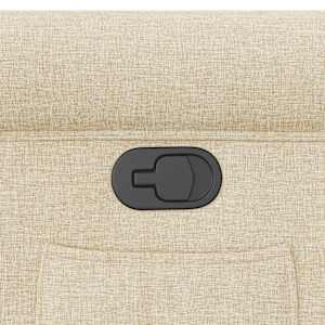 Polohovací křeslo krémové textil - obrázek 7