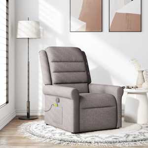 Masažni naslanjač taupe blago