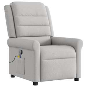 vidaXL Massage Recliner Tool Cloud Grey Fabric