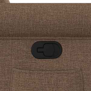 Polohovací křeslo hnědé textil - obrázek 8