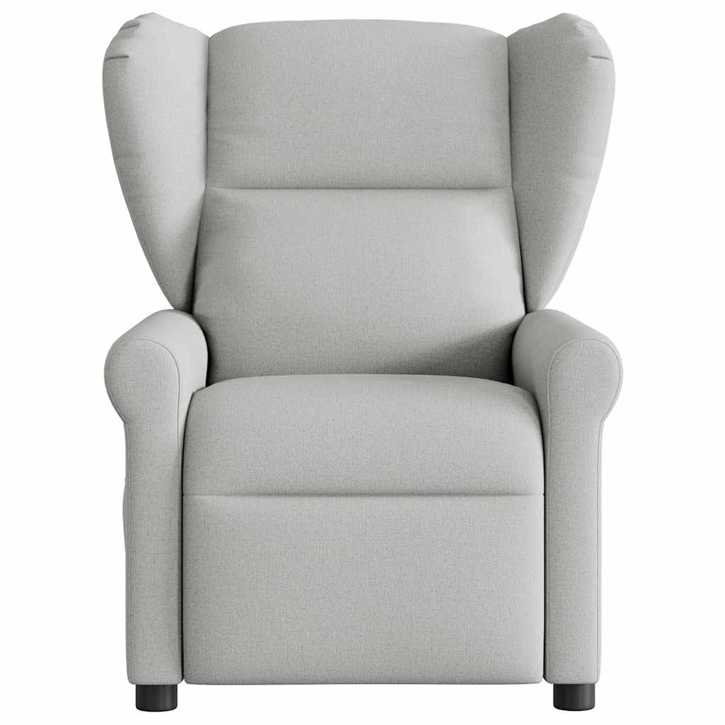 vidaXL Fauteuil verstelbaar stof wolk grijs afbeelding