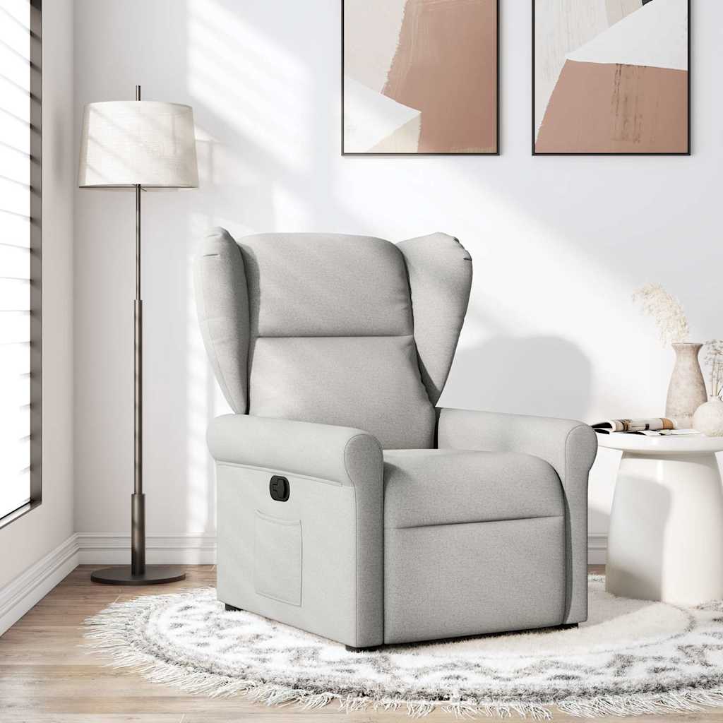 vidaXL Scaun extensibil din stofă gri nor