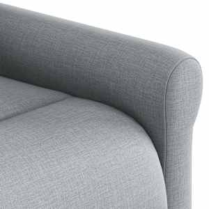 Masážní polohovací křeslo světle šedé textil - obrázek 9