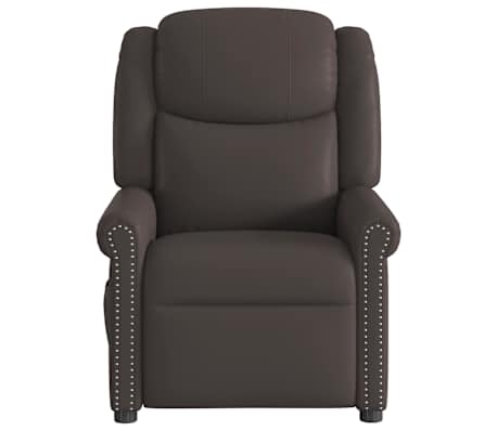 vidaXL Fauteuil verstelbaar kunstleer glanzend bruin
