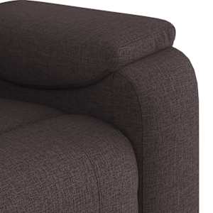 Polohovací křeslo tmavě hnědé textil - obrázek 8