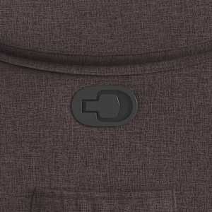 Polohovací křeslo tmavě hnědé textil - obrázek 9