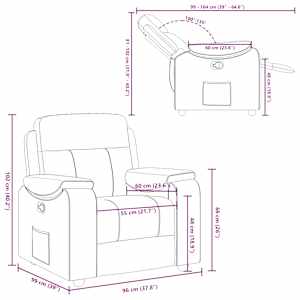 Polohovací křeslo obláčkově šedá textil - obrázek 11