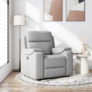Polohovací křeslo obláčkově šedá textil - obrázek 1