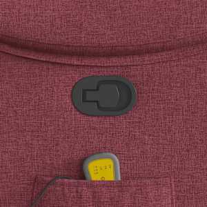 Masážní polohovací křeslo vínové textil - obrázek 10