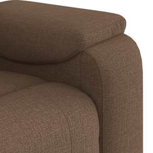 Masážní polohovací křeslo hnědé textil - obrázek 9