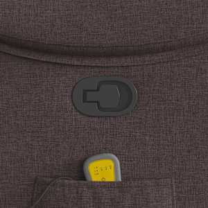 Masážní polohovací křeslo tmavě hnědé textil - obrázek 10