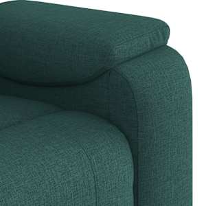 Masážní polohovací křeslo tmavě zelené textil - obrázek 9