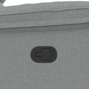 Polohovací křeslo světle šedé textil - obrázek 9