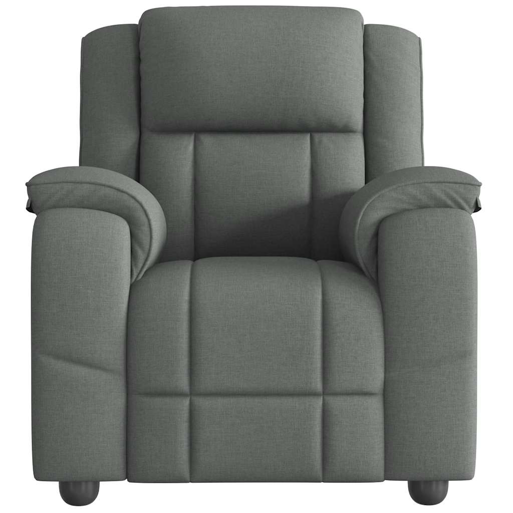 vidaXL Fauteuil verstelbaar stof donkergrijs grijs, foto 2