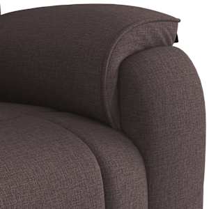 Polohovací křeslo tmavě hnědé textil - obrázek 8