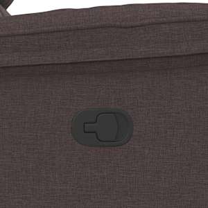 Polohovací křeslo tmavě hnědé textil - obrázek 9