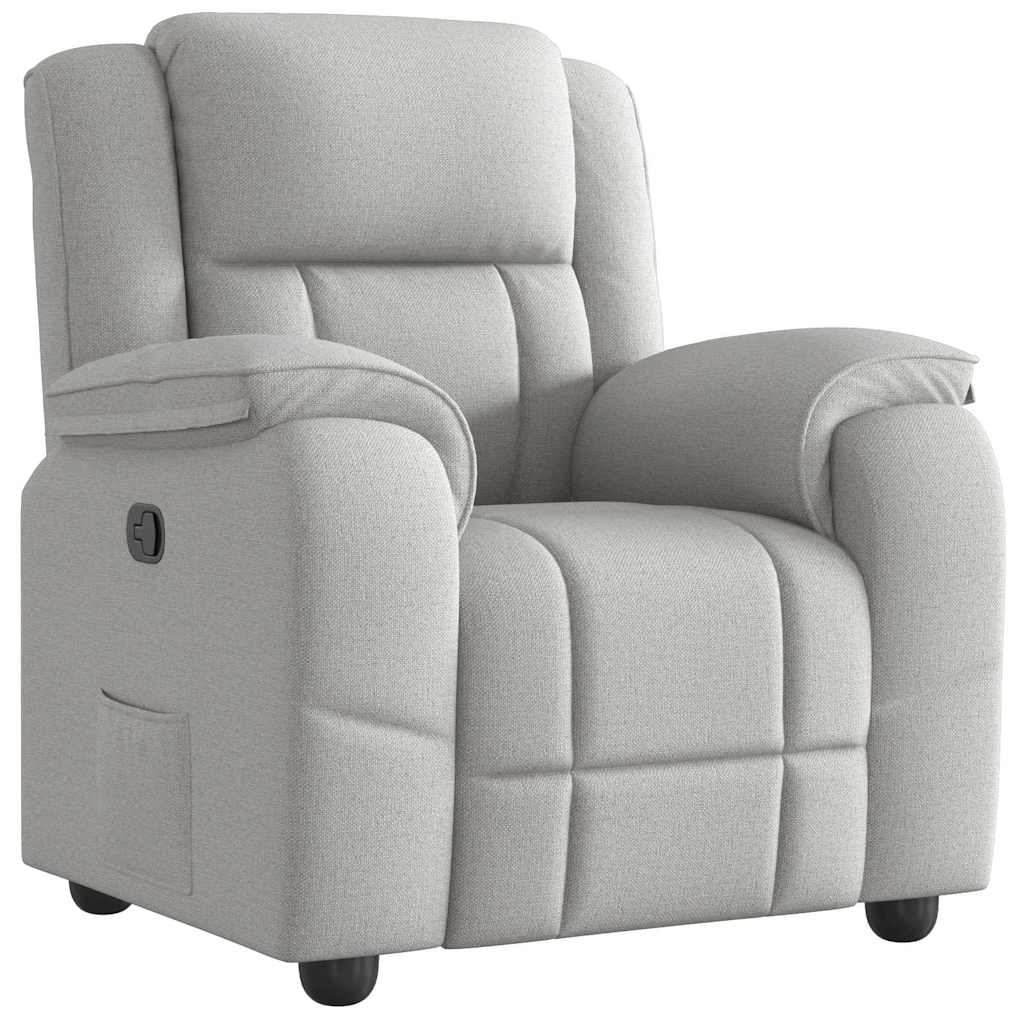 vidaXL Polohovací křeslo obláčkově šedá textil