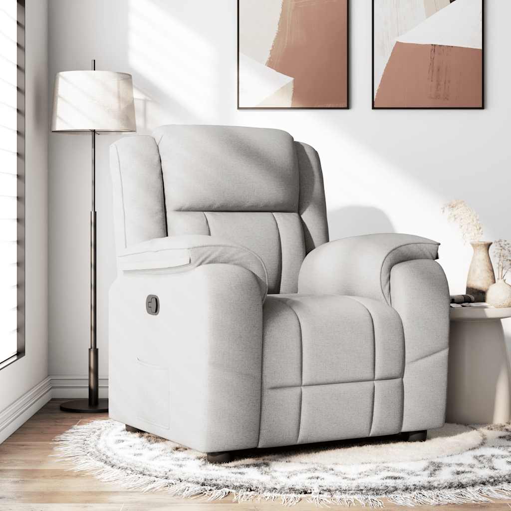 vidaXL Scaun extensibil din stofă gri nor