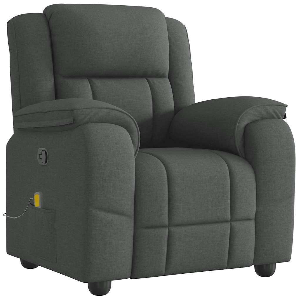 Recliner Chair Adjustable Armchair Leisure Seating Dark Gray Fabric vidaXL