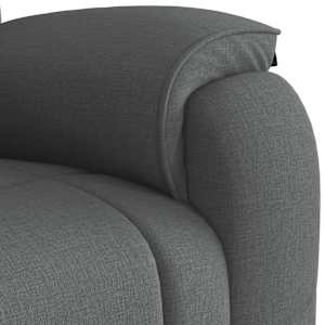 Masážní polohovací křeslo tmavě šedé textil - obrázek 9