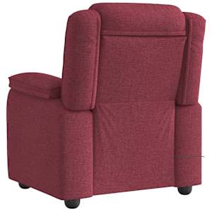 Masážní polohovací křeslo vínové textil - obrázek 5