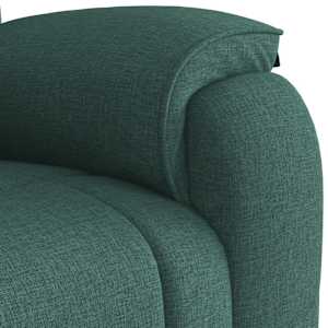 Masážní polohovací křeslo tmavě zelené textil - obrázek 9