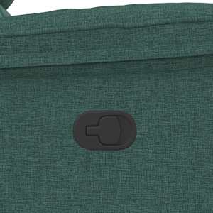 Masážní polohovací křeslo tmavě zelené textil - obrázek 10