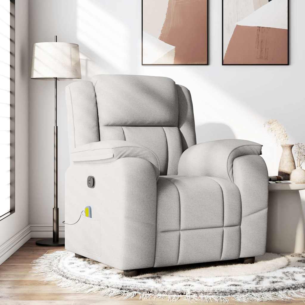 vidaXL Massagesessel Wolkengrau Stoff