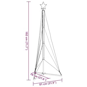 LED vánoční stromek 363 teple bílých LED diod 182 cm - obrázek 11