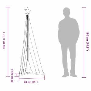 LED vánoční stromek 339 teple bílých LED 182 cm - obrázek 12