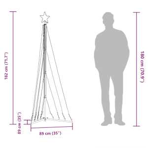 LED vánoční stromek 339 studených bílých LED 182 cm - obrázek 12