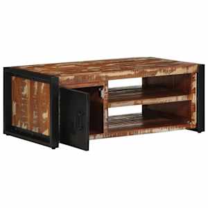 Konferenční stolek vícebarevný 90x50x36 cm recyklované dřevo - obrázek 4