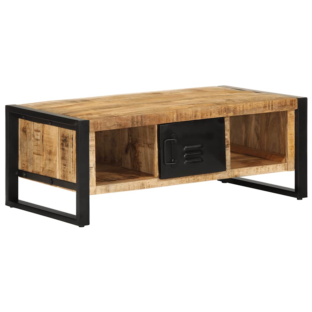 vidaXL Salontafel 90x50x36 cm massief ruw mangohout afbeelding