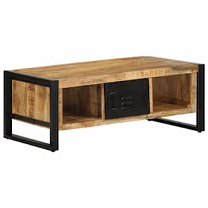 Konferenční stolek 90x50x36 cm hrubý mangovník - obrázek 3