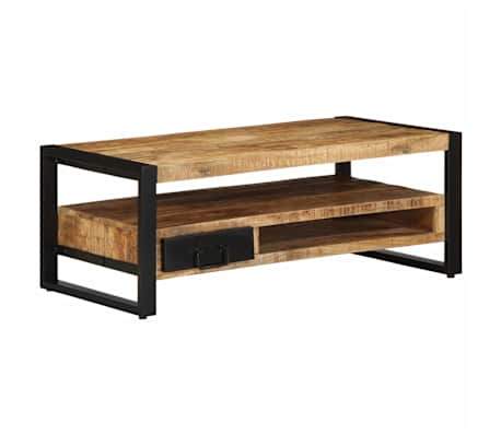 vidaXL Coffee Table 90x50x36 cm Solid Rough Wood Mango