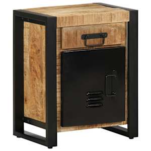 Nočna omarica 40x30x50 cm Masivni neobdelan les Mango