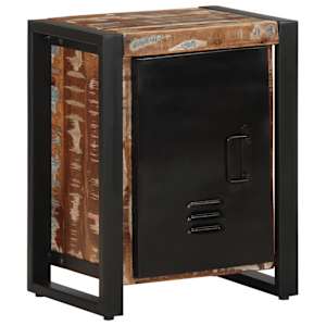 Nočna omarica večbarvna 40x30x51 cm trden predelan les