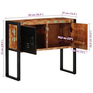 Konzolová skříňka vícebarevný 90x35x75 cm recyklované dřevo - obrázek 12