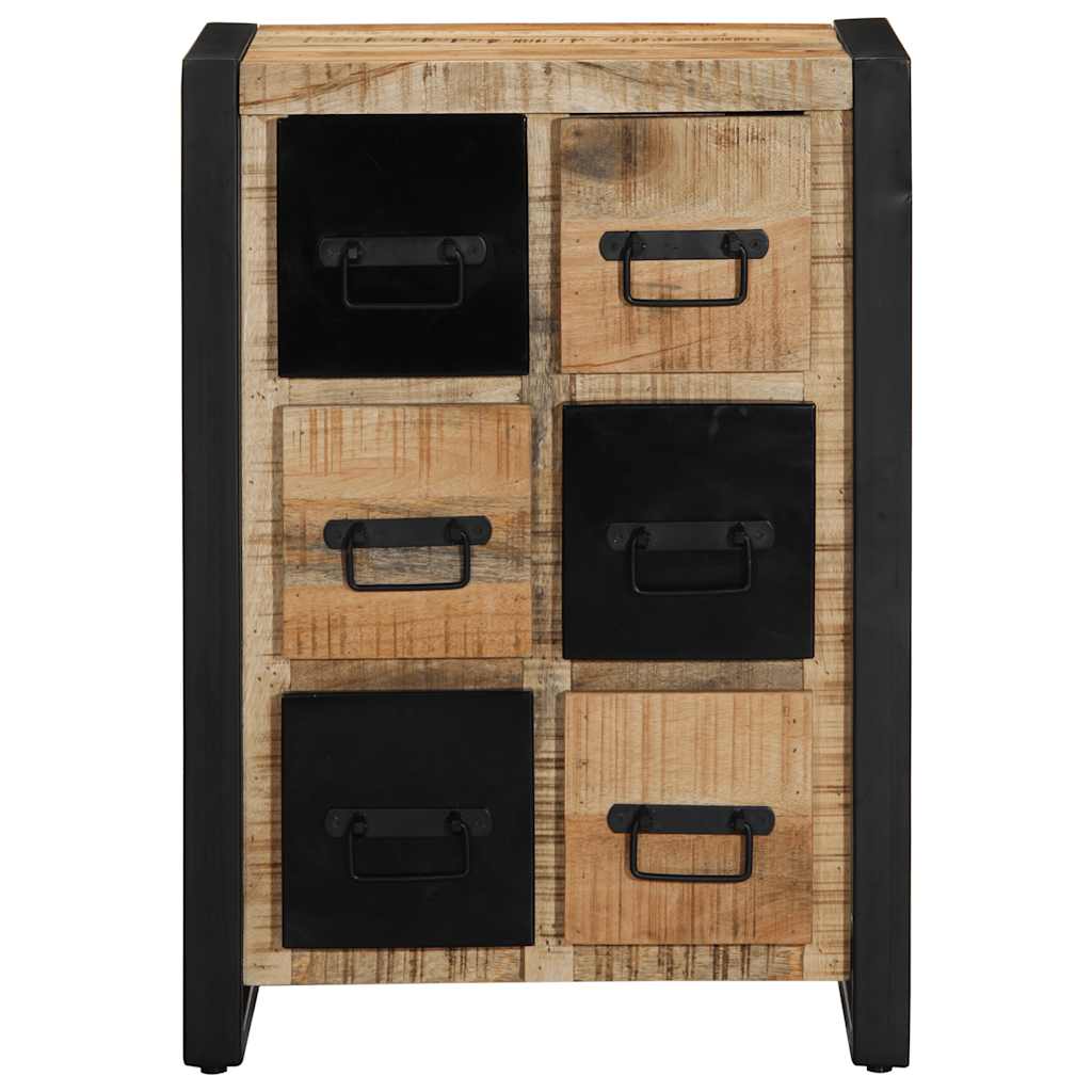 vidaXL Dressoir 50x35x70 cm massief ruw mangohout afbeelding