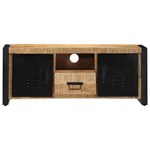 TV skříňka 100x30x40 cm masivní hrubé mangovníkové dřevo - obrázek 2
