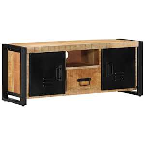 TV skříňka 100x30x40 cm masivní hrubé mangovníkové dřevo - obrázek 11