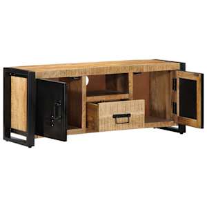 TV skříňka 100x30x40 cm masivní hrubé mangovníkové dřevo - obrázek 12